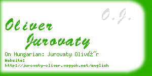 oliver jurovaty business card
